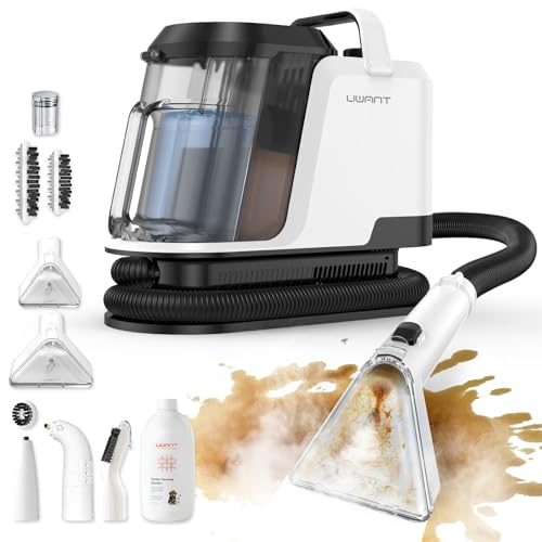 Uwant Y100 Steam 3-en-1 Shampouineuse, Nettoyeur Canapé Tissu 18KPA, 1750W, Nettoyeur Vapeur 100°C, à l'Eau Chaude 65°C, à l'Eau Froide, Auto-nettoyage, 7...