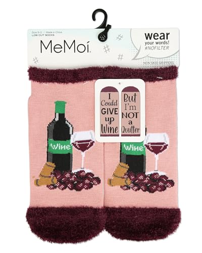 MeMoi Women's Give Up Wine Low-Cut Non-Skid Socks2
