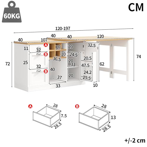 Carrito de servicio y mesa de bar plegable con estante para vino 3