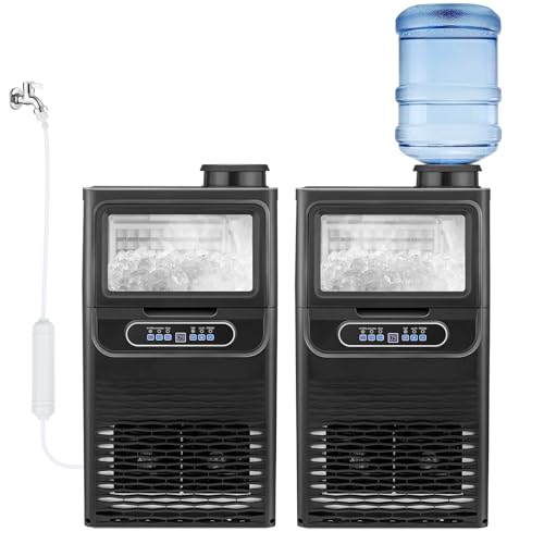 VINGLI Commercial Ice Maker Machine,90lbs/24H Plastic Under Counter Ice Maker with 11lbs...