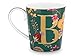 PIP STUDIO 51002251 Floral Fantasy - Tazza con lettere dell'alfabeto, 0,35 l, colore: Verde