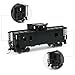 C8763 1 Unit Painted 1:87 HO Scale 36' Wide Vision Caboose Wagons Model Railway (Black)