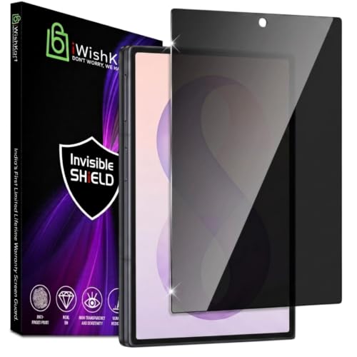 Image of Military Grade compatible with SmartPhone Tempered Glass screen protector guard | Scratch Resistance | 9H Hardness | Edge-to-Edge Protection | Easy Installation Kit | 0 Inch (Fold 8- Privacy)