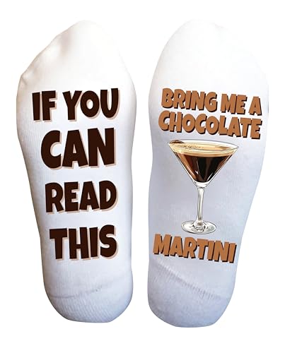 Funny Socks For Men and Women, Bring me a Martini, Men's Fun Cocktail Drinks Crew Socks, Socks For Him | Fun Socks Gift for Her
