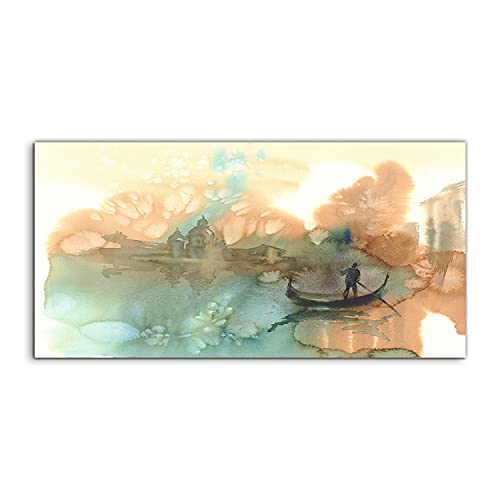 Art mural acrylique 120x60cm abstraction boat fisherman haut de gamme