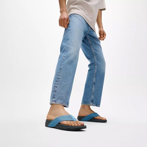 FitFlop Men's Surfer Cool Blue Toe-Thongs Sandals (AQ3-925)2