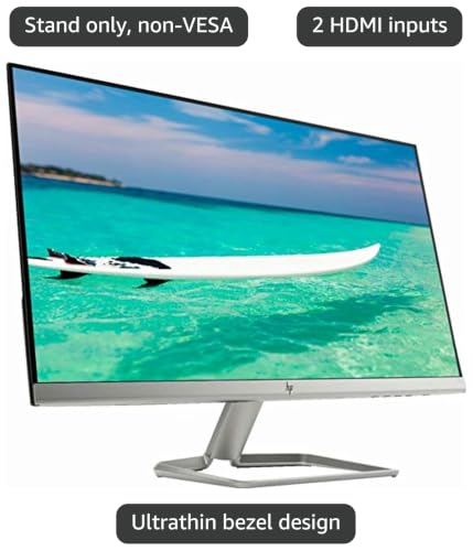 Image of HP 27 inch Widescreen IPS LED Full HD (1920x1080) Monitor, 5ms Response Time, 10,000,000:1 Contrast Ratio, FreeSync, 2X HDMI and 1x VGA Input, 178░ View Angle, 75Hz Refresh Rate, Natural Silver