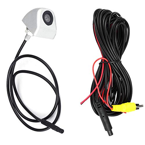 Hlyjoon Backup Camera 170 Degrees Wide Angle Car Vehicle Reverse Camera Waterproof Parking Night Vision CCD Rear View Camera Universal for All 12V DC Cars(Silver)