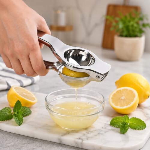 Image of Clazkit Hand Press Lemon Squeezer with Bottle Opener | Multipurpose Citrus Juicer | Manual Fruit Extractor | Strong, Lightweight & Easy to Clean