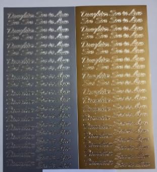 Vision4ever 1x Gold Daughter Son in Law Peel Off Stickers 1cm at Highest Point for Someone Special, Friends & Loved Ones