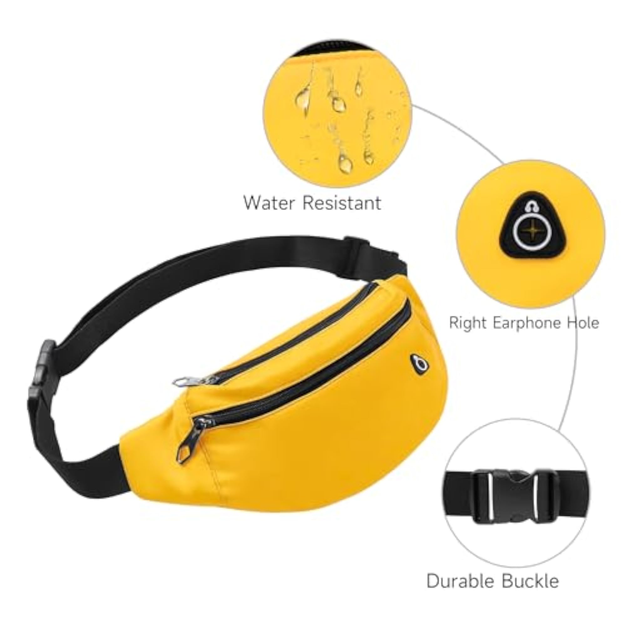 Adjustable Strap Fanny Pack for Men and Women, Waterproof