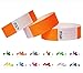 Bracelets d'identification Tyvek 19 mm, 500 pièces, Neon Orange, Bracelets événementiels