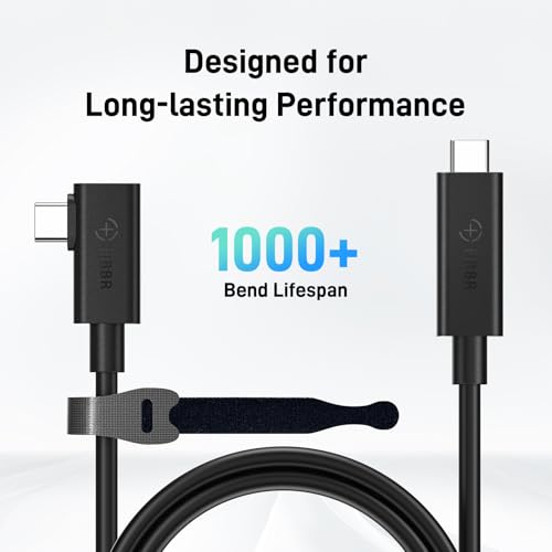 FIBBR Fiber Optic Link Cable with Charging 10FT for Oculus Quest 2/3S/3/Pro3s, Pico 4, PC VR, Steam VR, USB 3.1 5Gbps High Speed Data Cable, Type C Charger Cord for VR Headset Accessories