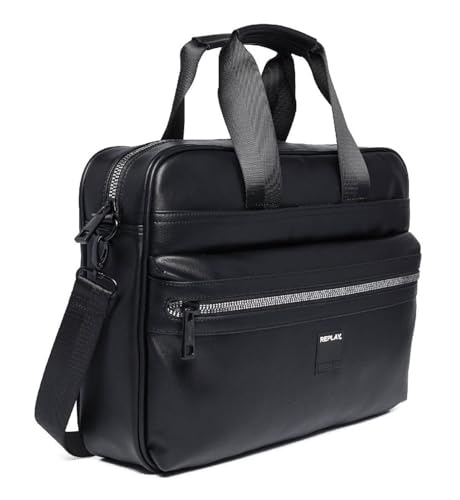 Sac pour ordinateur portable Replay noir idéal pour aller au bureau