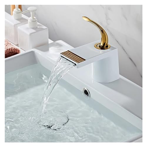 Grifo de tocador con cascada suave que evita salpicaduras en el baño 7