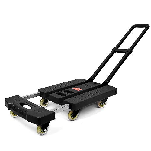 Amazon 台車 折りたたみ式 軽量 静音 キャリーカートタイヤ大きい 360度 回転でき 防災グッズ避難 アウトドア 荷物運びに便利耐荷重 250kg 台車 産業 研究開発用品 通販