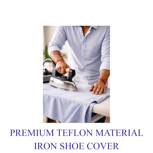 Image of Teflon Steam Iron Cover Perfect Fit for 300L Industrial Steam Textile Irons | Seamless Press Cover | Durable Iron Shoe Protector | Heat-Proof Ironing Accessory |Teflon Iron Plate Cover