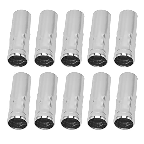 GOTOTOP Candle Sleeve Chandelier, 10 Pieces Iron Socket Sleeve E14 Lamp Holder Candle Covers for LED Wall Light Hanging Lamp Decoration, 80 Mm X 25 Mm (Chrome)