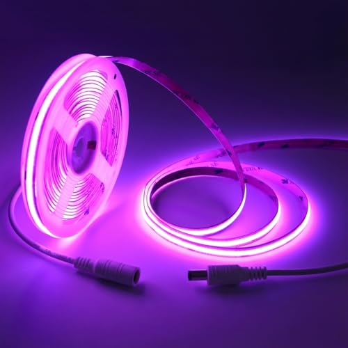 UVTaoYuan LED Strip Lights 24V COB Purple 16.4ft (No Power Supply)