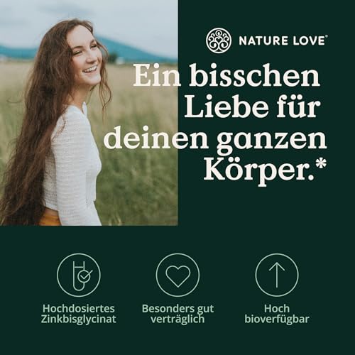 Zinktabletten Nature Love Zink, 365 Tabletten, hochdosiert