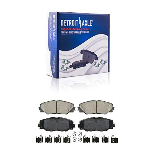 Image of Detroit Axle - Front Brake Kit for Toyota RAV4 Matrix Mirai Corolla iM Pontiac Vibe Scion iM tC Disc Brake Calipers with Bracket Ceramic Brake Pads with Hardware Replacement
