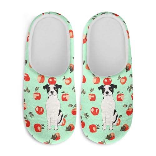 Women's Cartoon Animal Print Slip-on Slippers Warm Slippers Bedroom Shoes for Travel Walk