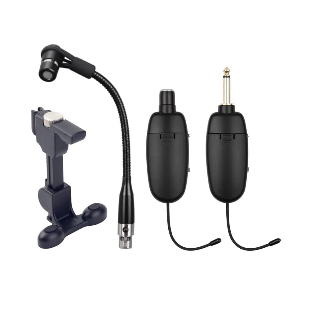 Wireless Violin System for Yamaha Violin, Musician, Active PA Systems, Transmitter and Receiver Clip-on Instrument Microphones for Violin and Viola, Mandolin