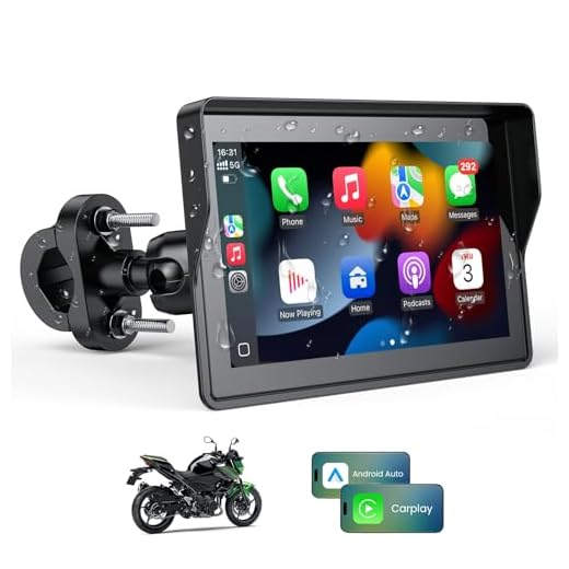 WonVon 5 Inch Motorcycle Carplay GPS Navigation System with Apple Carplay and Android Auto Portable Screen with Dual Bluetooth, Navigation, Siri, Google Assistant（Not Inchluded TPMS）