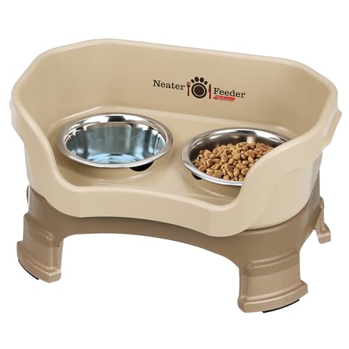 Neaterfeederdeluxemessproofdogbowlselevatedforsmallbreedsmadeinusanospillraiseddogfoodbowlstandwlegextensionsstainlesssteeldogfoodandwaterbowlsetbeige Urban Country Home Decor Neater feeder deluxe mess proof dog bowls elevated for small breedsmade in usano spill raised dog food bowl stand wleg extensionsstainless steel dog food and water bowl setbeige urban country home decor
