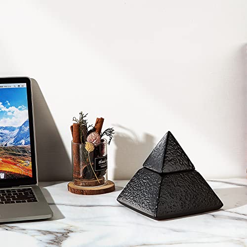 Yangbaga Pyramids Statues And Sculptures，Ceramic Pyramids Statue Ornaments Abstract Style Sculptures, Housewarming Gifts Decorations, Living Room Dining Desk Decorations Christmas Gifts #TOP3