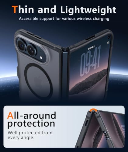 FNTCASE for iPhone Duo Case, Fit for Magsafe, Black | Screen Protector, Translucent Matte, Military Grade Drop Proof, Shockproof Protection Bumper, Protective Magnetic Phone Cover - image 2