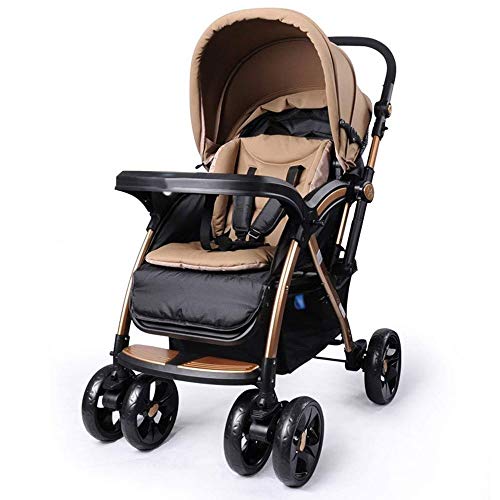 FLOYINM High Landscape City Jogger Stroller Folding Umbrella Stroller Can Sit Lie Down to Fold The Child Trolley Baby Carriage Adjustable Pushchair Stroller