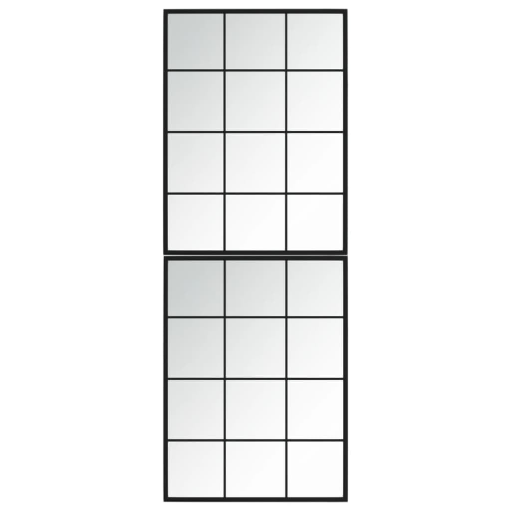 vidaXL Espejos de Pared 2 uds Metal Negro 80x60 cm