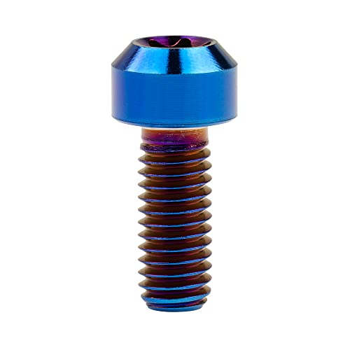 Image of Titanium Torx Square Head M6 x 10 15 20 25 30 35 40 45 50 60 65 70 80mm Screw Pack of 5 (Burn Blue, M6x15mm)