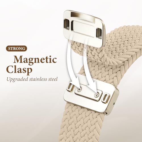 Image of 4 Pack Braided Stretchy Bands Compatible with Apple Watch 40mm 41mm 38mm 42mm 44mm 45mm 46mm 49mm Women Men, Breathable Nylon Elastic Daily Use Straps for iWatch Series 11 /10 9 8 7 6 5 4 3 SE /Ultra 2
