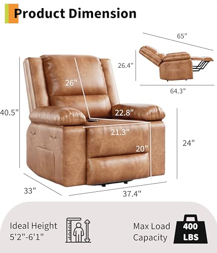 GarveeHome Power Lift Recliner Chair - Heat and Massage, Electric Lift Recliner for Elderly & Mobility Impaired, Adjustable Back and Legs, Heavy Duty Lift Chair for Seniors - Image 4