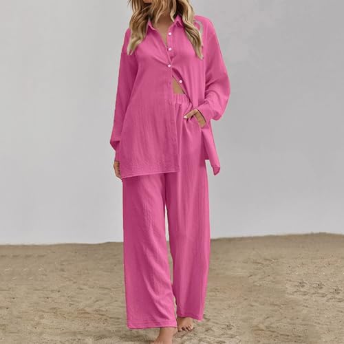 Business Casual Outfits for Women Plus Size Lightweight Sets Button Down Blazer Top Long Sleeve Wide Leg Formal Pant3