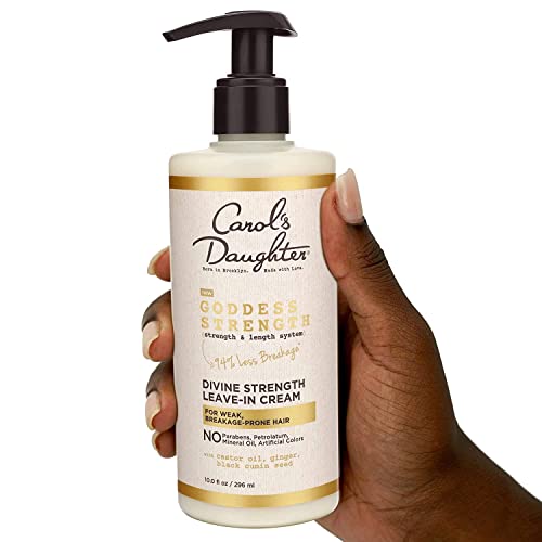 Carol’s Daughter Goddess Strength Leave In Conditioner With Castor Oil For Curly, Wavy, Natural Hair, Anti-Breakage Treatment And Detangler, Add Moisture To Dry, Damaged Hair, 10 Fl Oz #TOP7