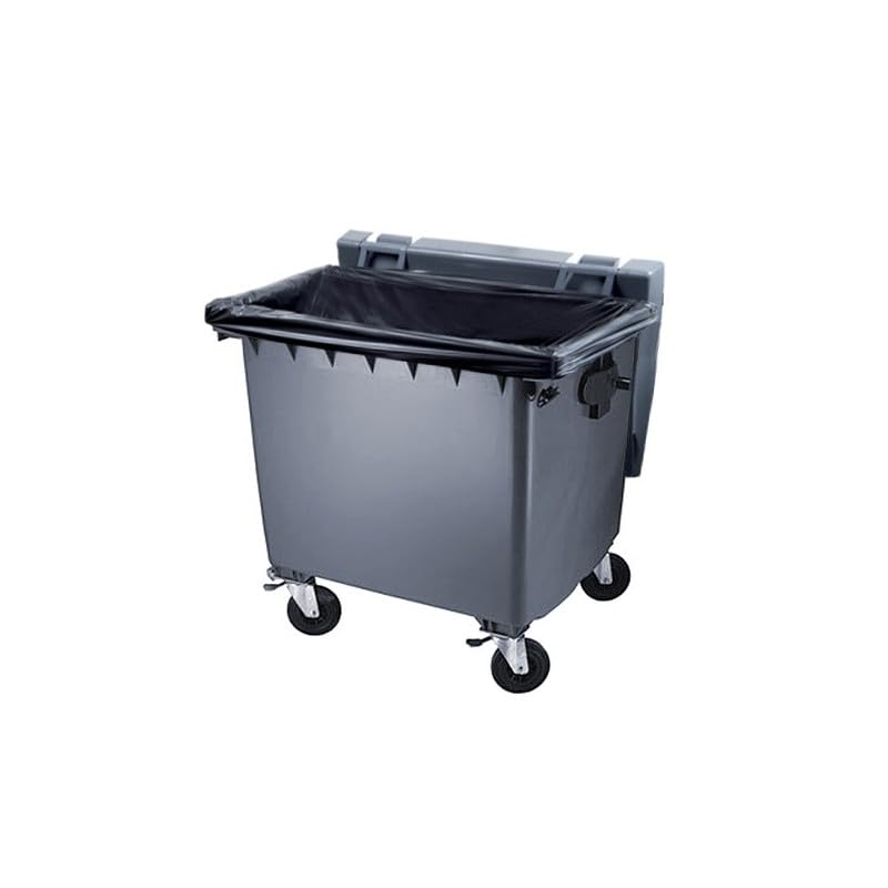 Sacchi per contenitori 660 l, 30 micron, colore nero, confezione da 100
