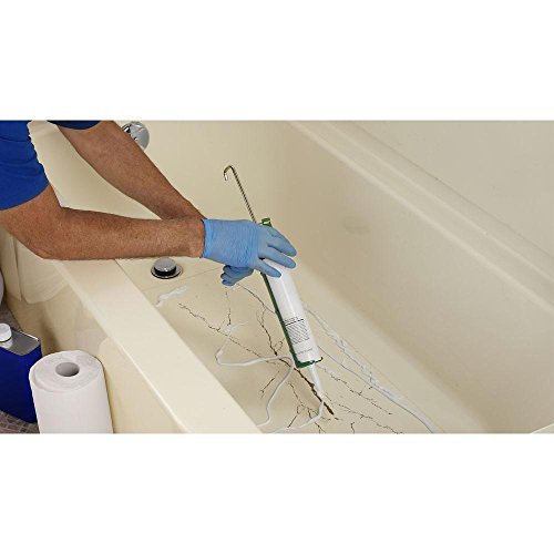 Tub/Shower Floor Repair Kit, 14-1/2 in W x 32 in L, Bone
