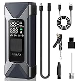 ASMAX 自転車 空気入れ 電動空気入れ バイク 車 エアーポンプ 2500mAh×3 大容量バッテリー 最大圧力160PSI タイヤ空気圧検知 50cmクイックリリースエアホース 自動停止 米式/仏式/英式 浮き輪バルブ対応 モバイルコンプレッサー 充電式 T10