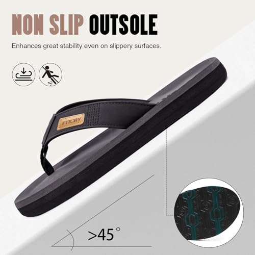 Image of FITORY Men's Flip-Flops, Thongs Sandals Comfort Slippers for Beach
