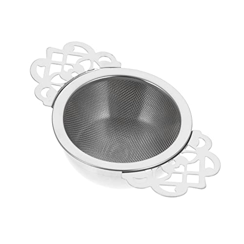 GRIRIW Fuga De Té Colador Infusor De Té Filtrar Infusores Filtros Cedazo Malla Herramienta De Filtrado De Café Filtro De Té De Metal Filtro De Té De Doble Asa Acero Inoxidable