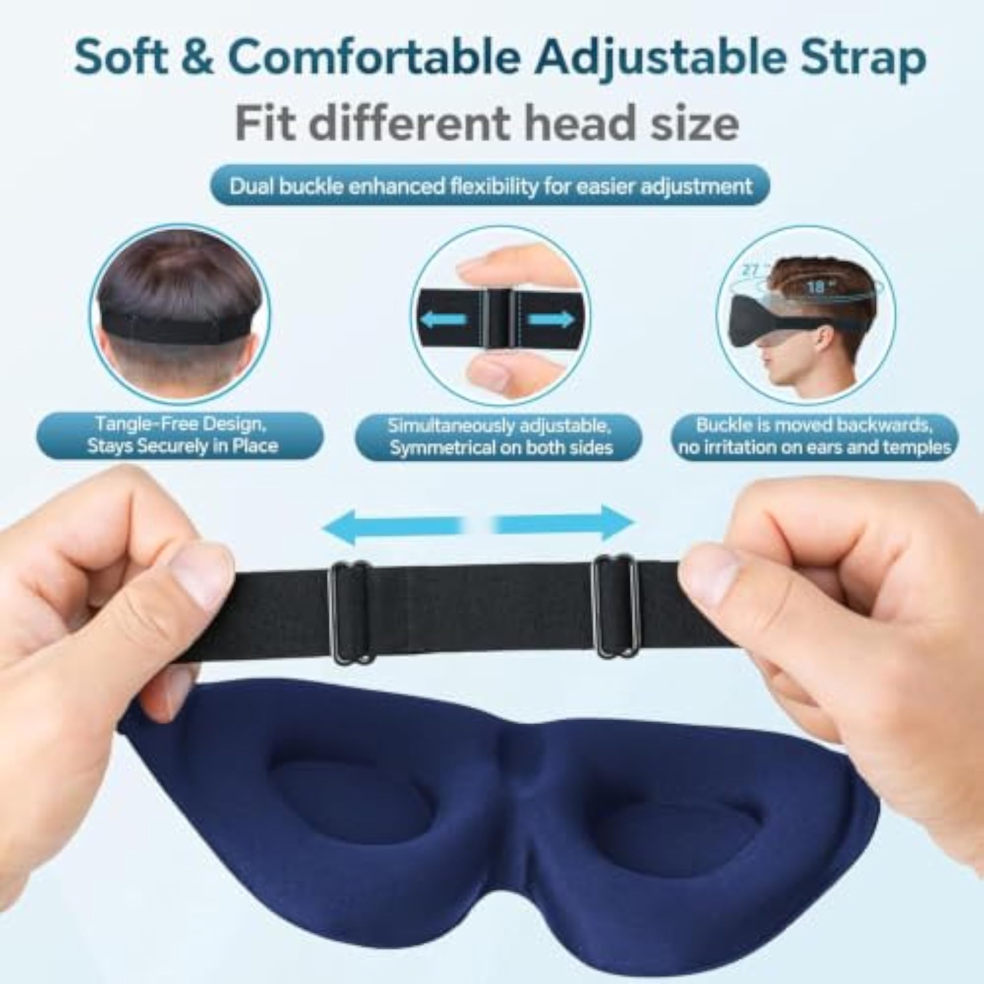 3D Contoured Sleep Eye Mask for Travel