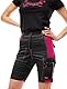 strongAnt Damen Cargo Shorts Stretch, leicht Sommer Kurze Arbeit Outdoor Slim Fit Hose - Farbe: Schwarz-Pink. Größe: 40