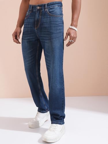 Image of Highlander Men's Straight Fit Jeans | Stretchable | Everyday Comfort & Style| Jeans for Man