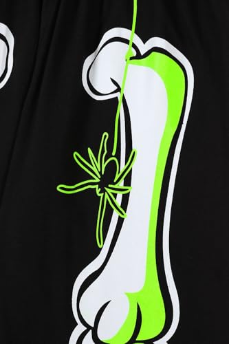 ThePyjamaFactory Skeleton Glow In The Dark Boys Girls Long Unisex Pyjamas (8-9 Years) Black - Image 6