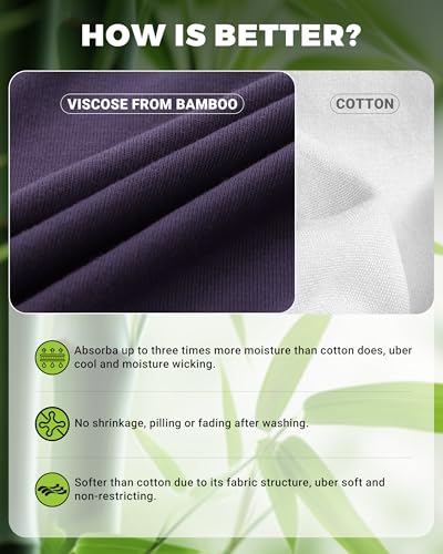 Image of BAMBOO COOL Womens Underwear Breathable Moisture-Wicking Briefs Hipster Ladies Panties, 5-Pack