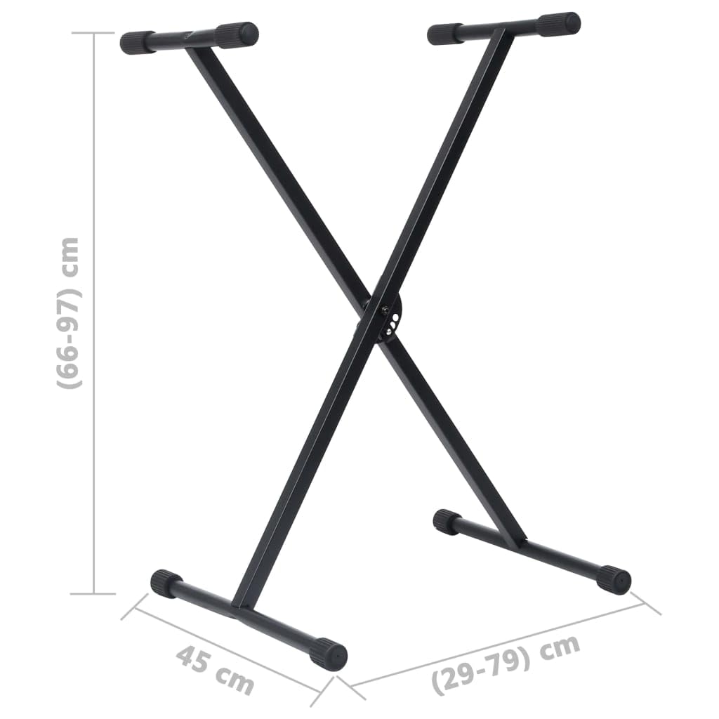 Genérico Set de Soporte para Teclado y Taburete Negro,Arte y Ocio,Hobbies y Artes Creativas,Accesorios para Instrumentos Musicales y de Orquesta,Banquetas y taburetes-70095