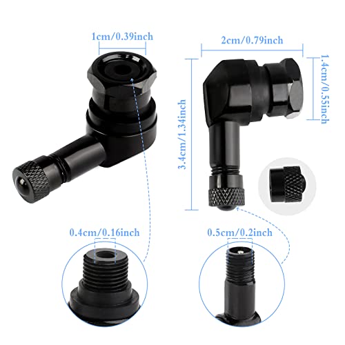 Winkelventil Motorrad Charshiu 4 Stück 11,3 mm für Felgenventile